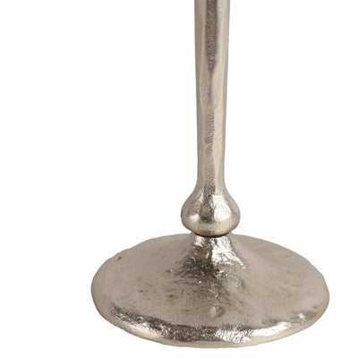 12x4" Traditional Cast Iron Taper Holder, Silver - Al Rugaib Furniture