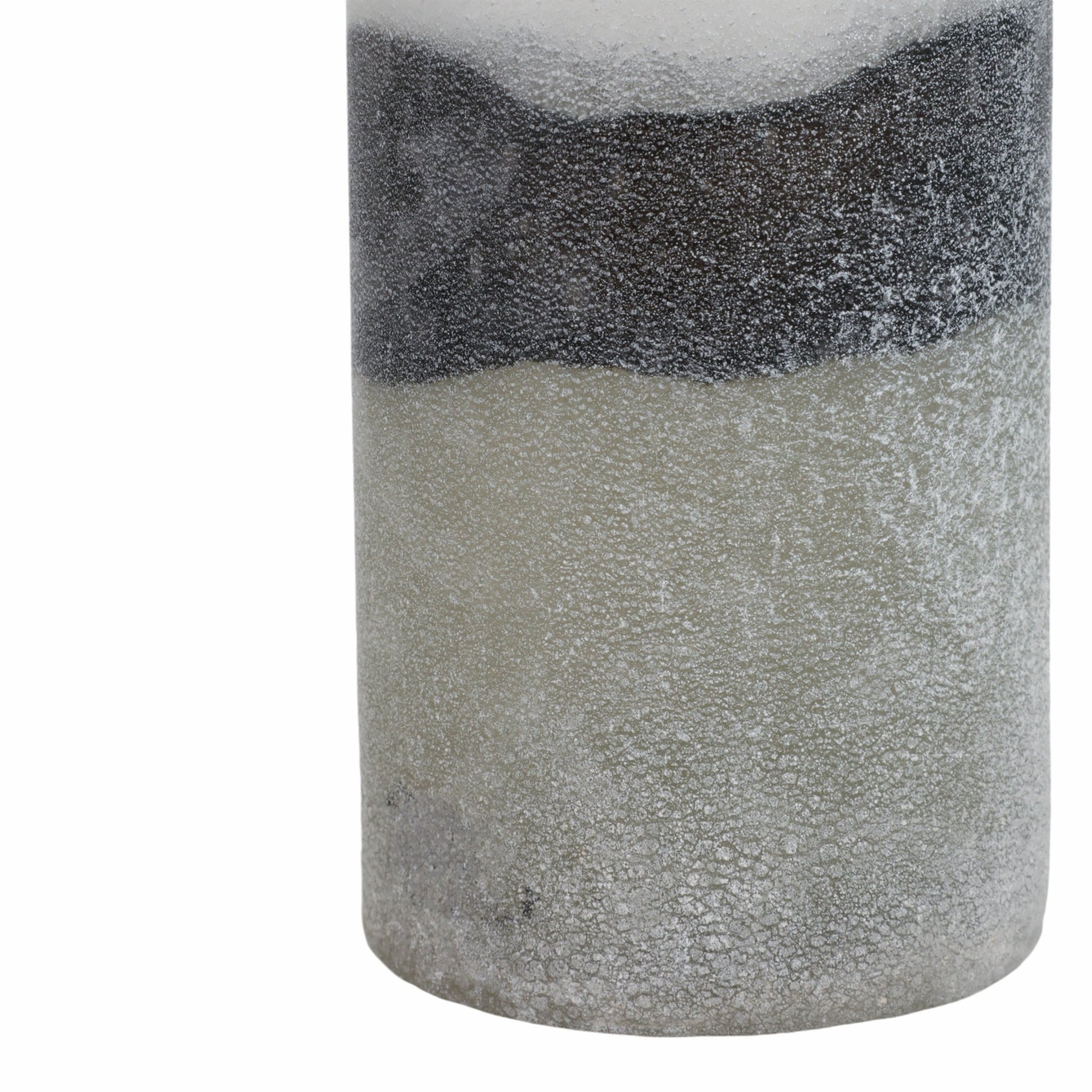 12X6" OMBRE SODA FINISH GLASS VASE, CLEAR/BLACK Vases and Jars| Sagebrook Home