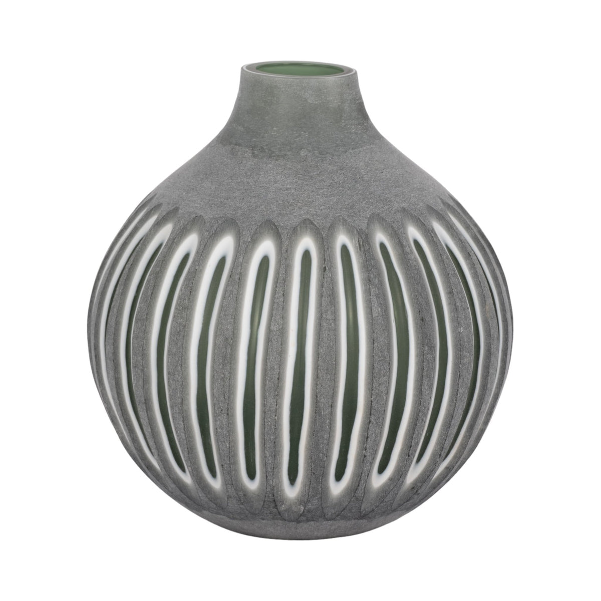 13" ABBOT MEDIUM GREEN GLASS VASE Vases and Jars| Sagebrook Home