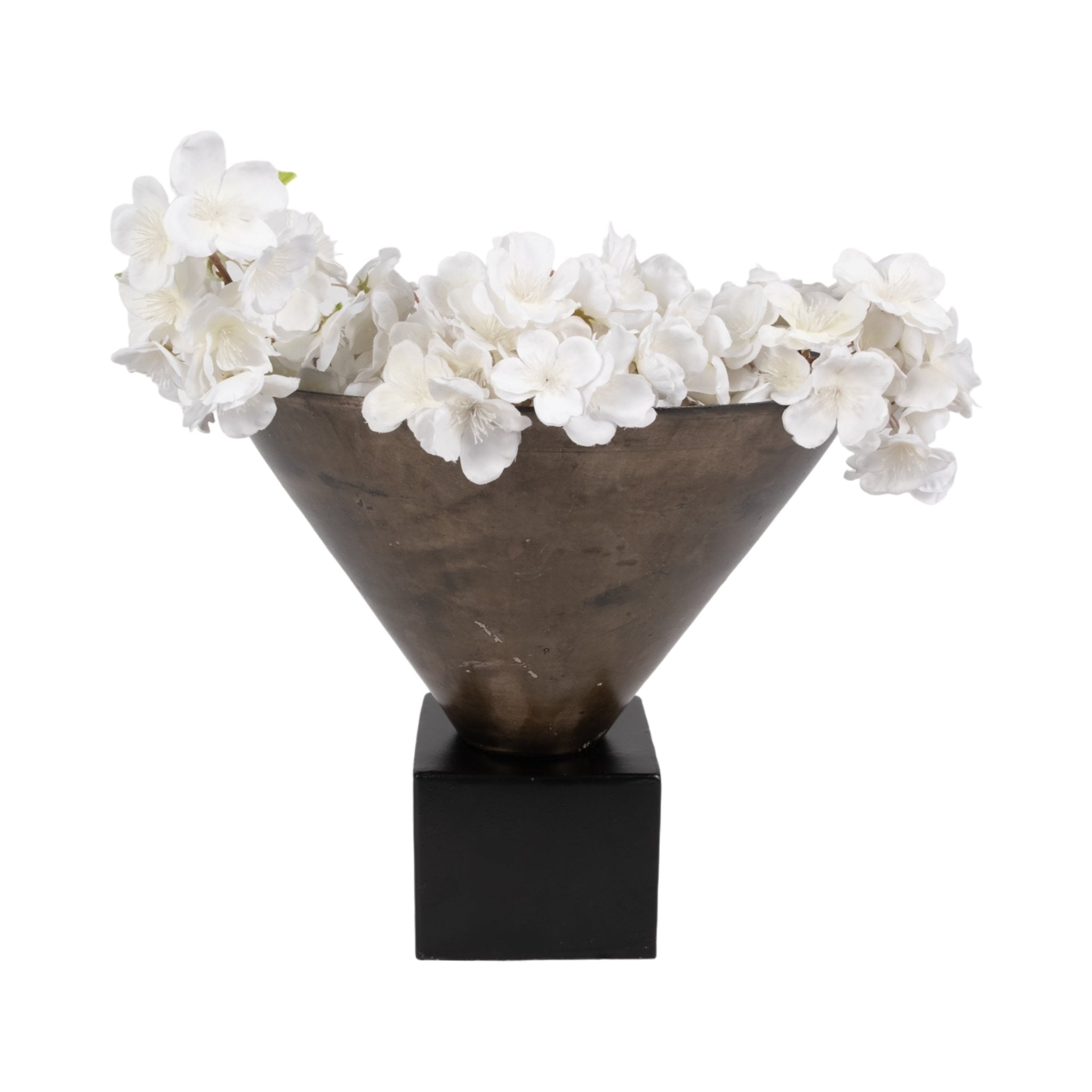 13" Cassendra Small Metal Vase, Gold Vases and Jars| Sagebrook Home