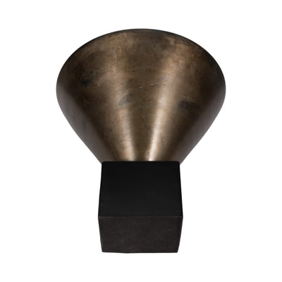 13" Cassendra Small Metal Vase, Gold - Al Rugaib Furniture