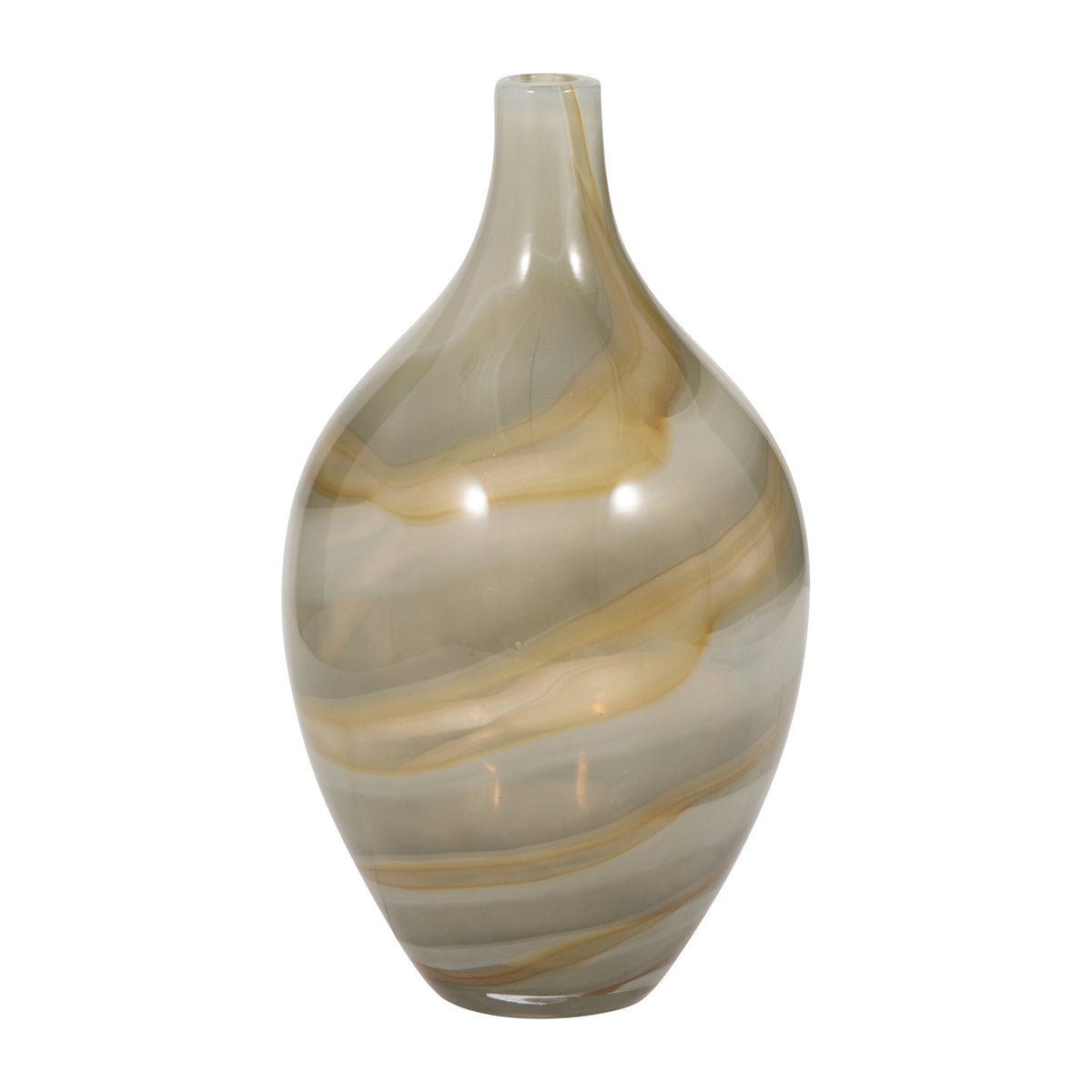 13" Charu Medium Green Vase Vases and Jars| Sagebrook Home
