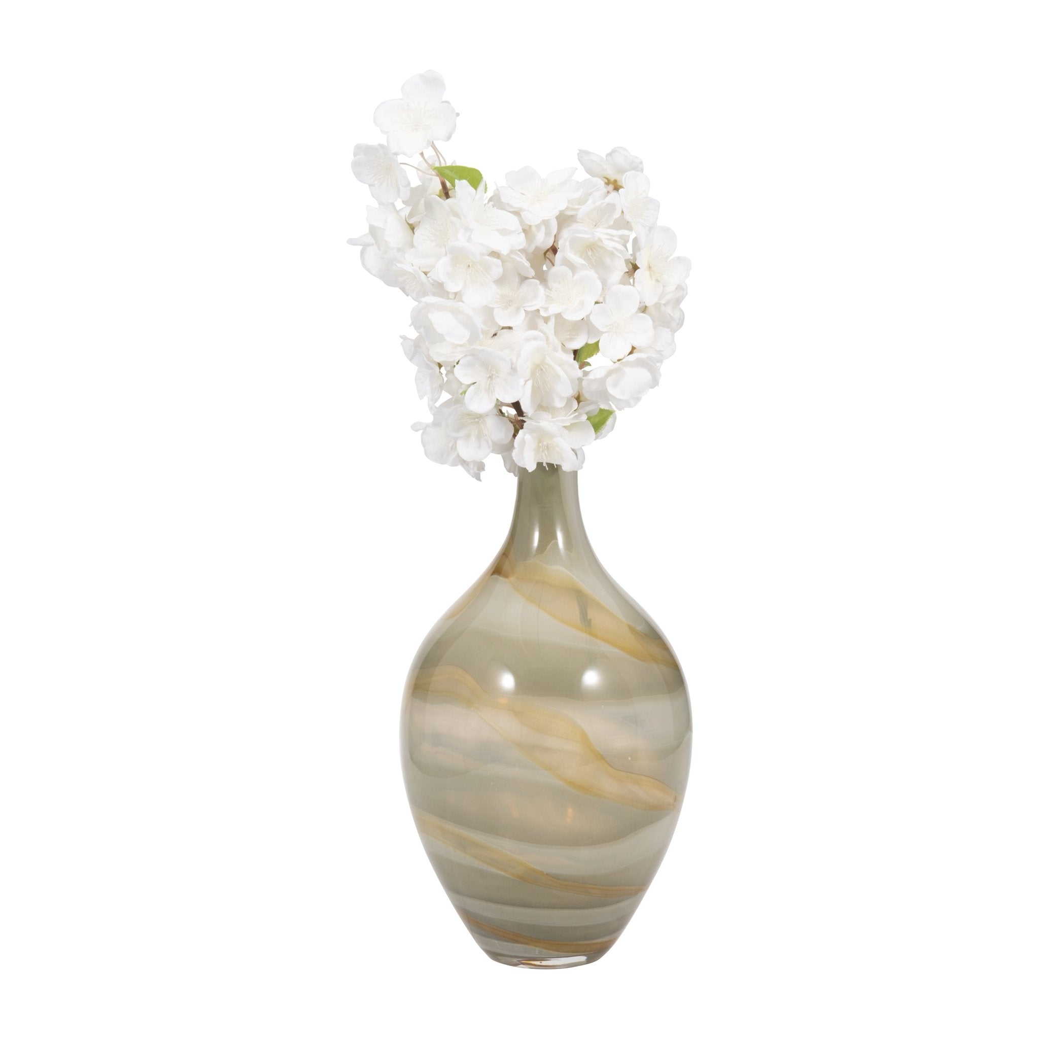 13" Charu Medium Green Vase Vases and Jars| Sagebrook Home