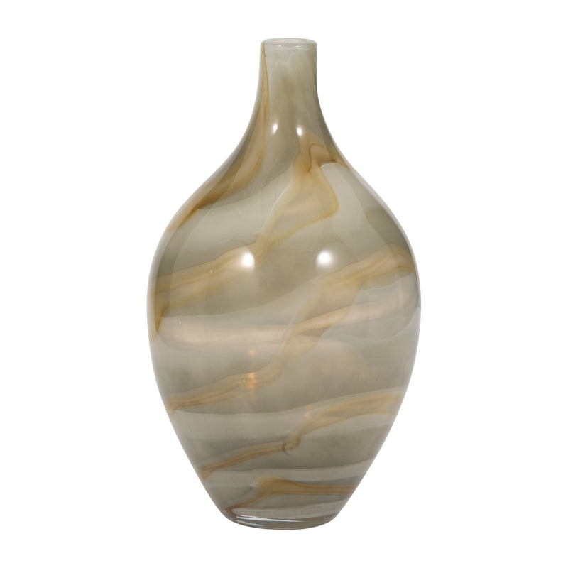 13" Charu Medium Green Vase - Al Rugaib Furniture