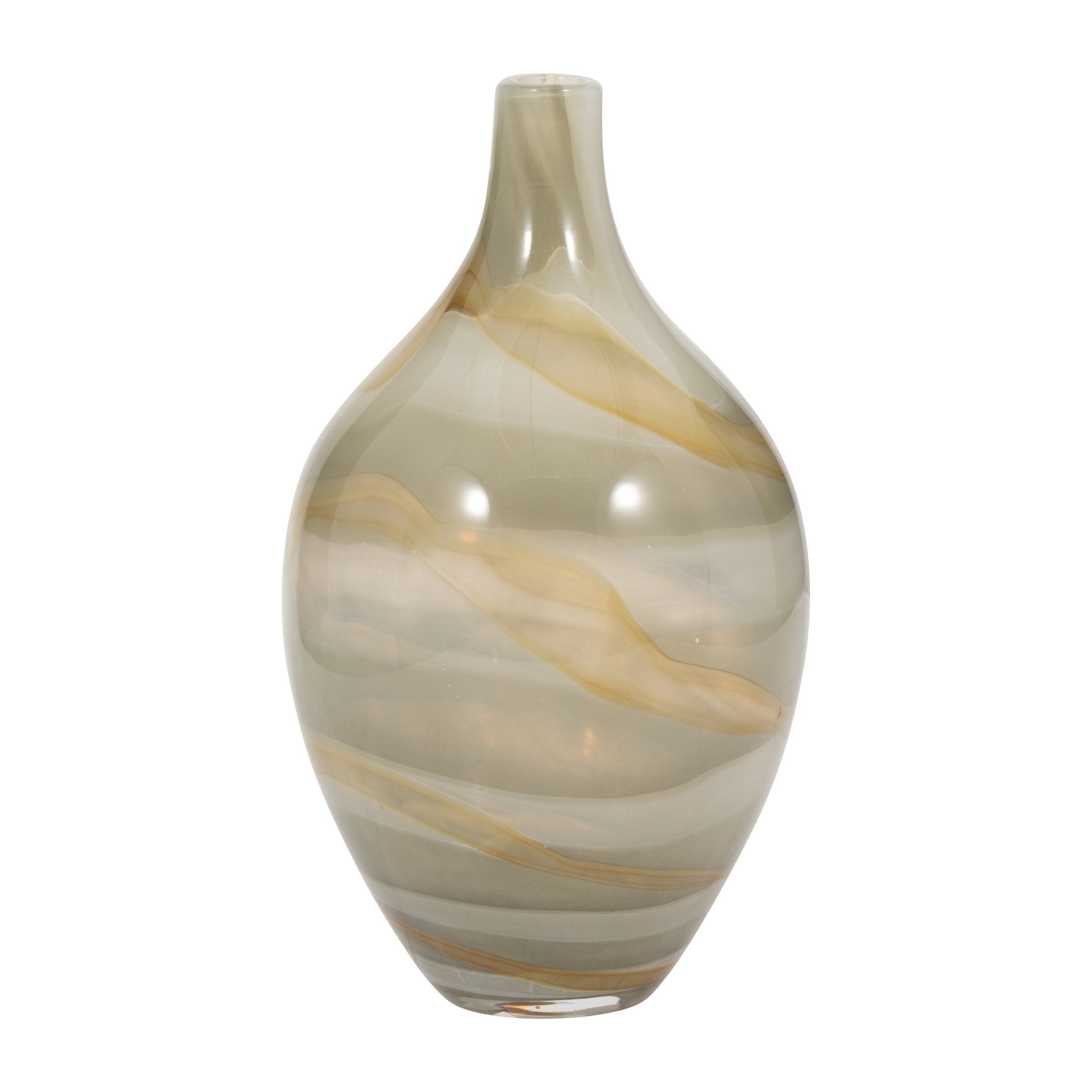 13" Charu Medium Green Vase Vases and Jars| Sagebrook Home