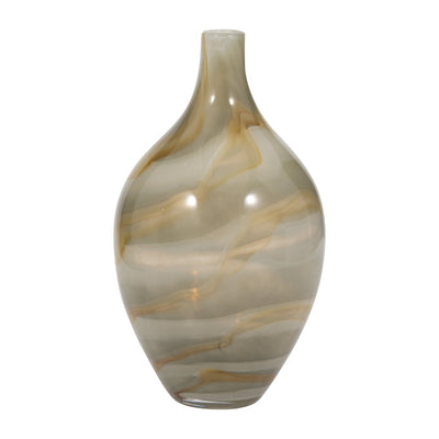 13" Charu Medium Green Vase - Al Rugaib Furniture