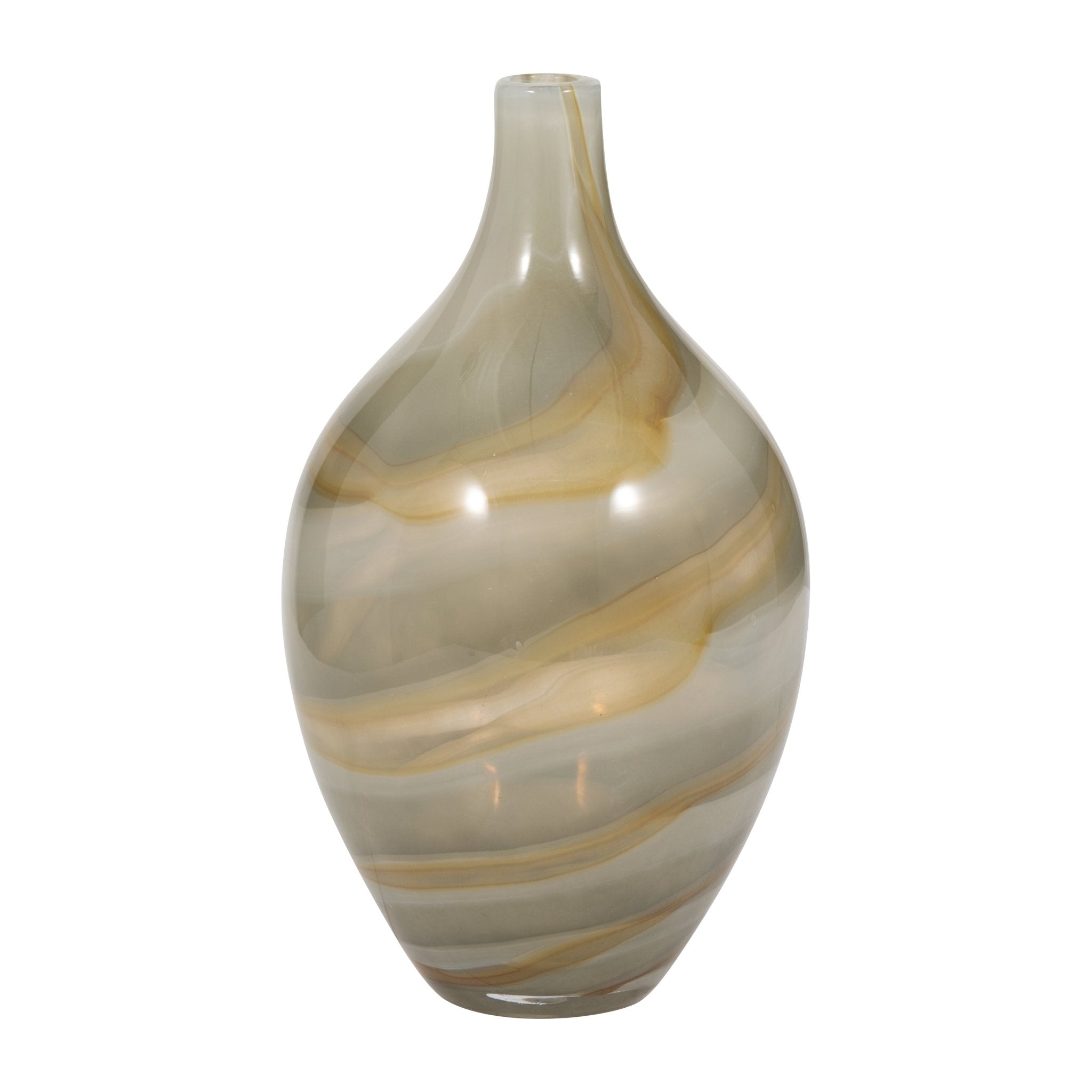 13" Charu Medium Green Vase Vases and Jars| Sagebrook Home