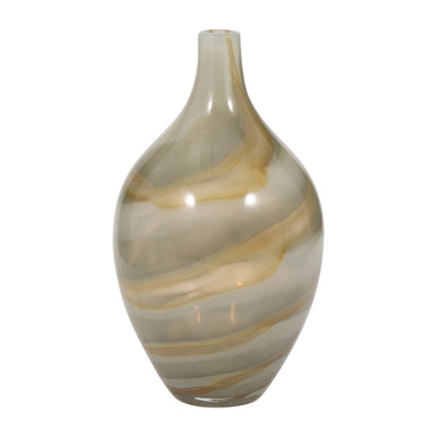 13" Charu Medium Green Vase - Al Rugaib Furniture