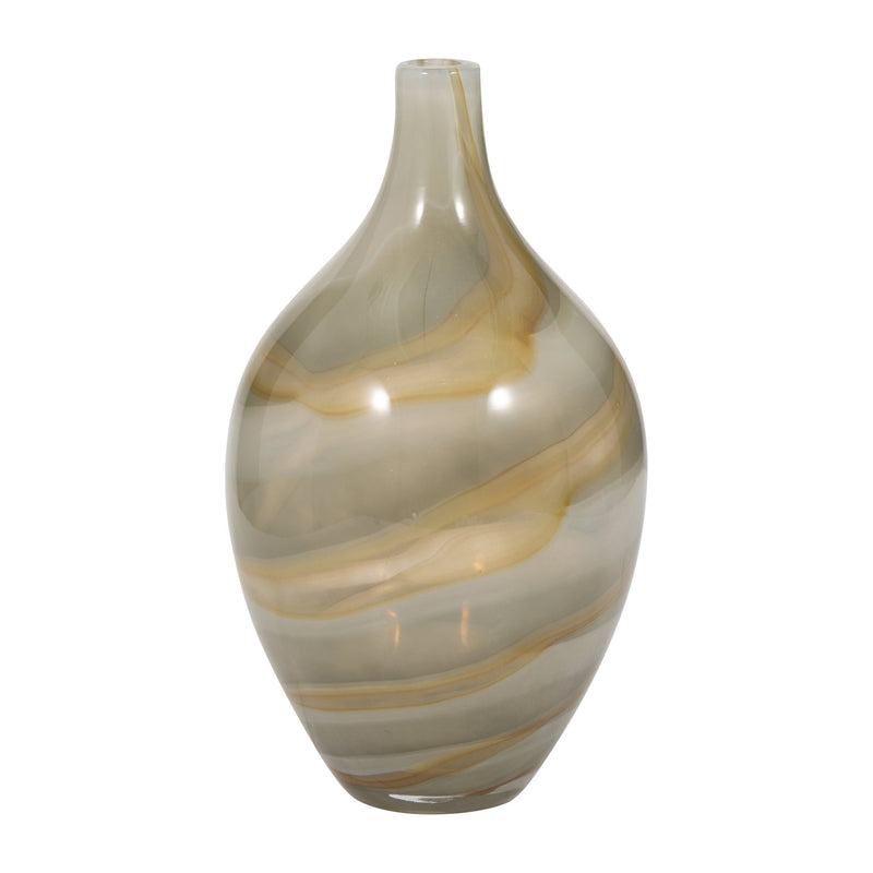 13" Charu Medium Green Vase - Al Rugaib Furniture