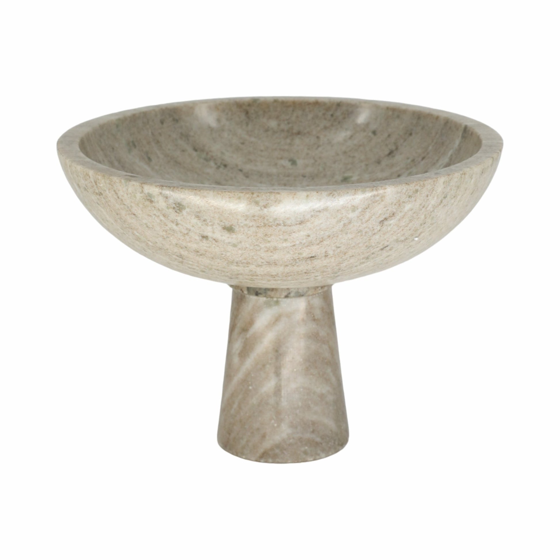 13" DAFNE MARBLE BOWL, BEIGE Bowl| Sagebrook Home