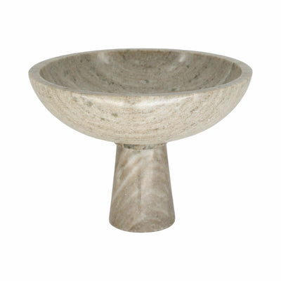 13" DAFNE MARBLE BOWL, BEIGE - Al Rugaib Furniture