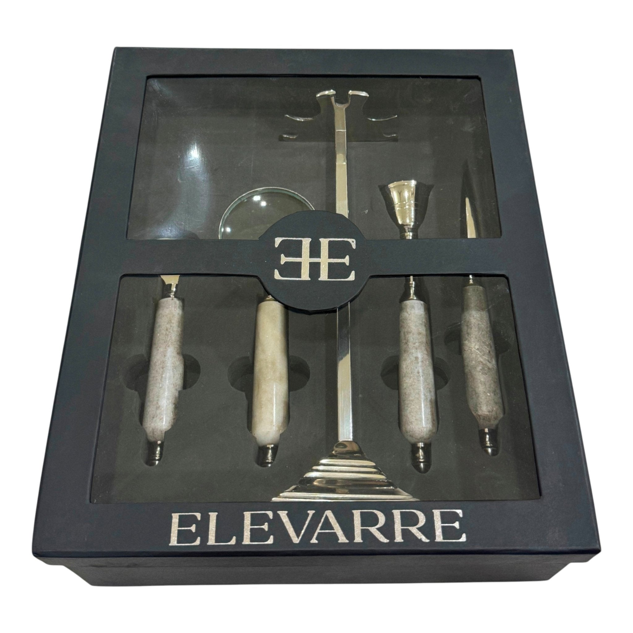 13" Eshel Beige Marble Desk Tool Set W/gift Box Table Decors| Sagebrook Home