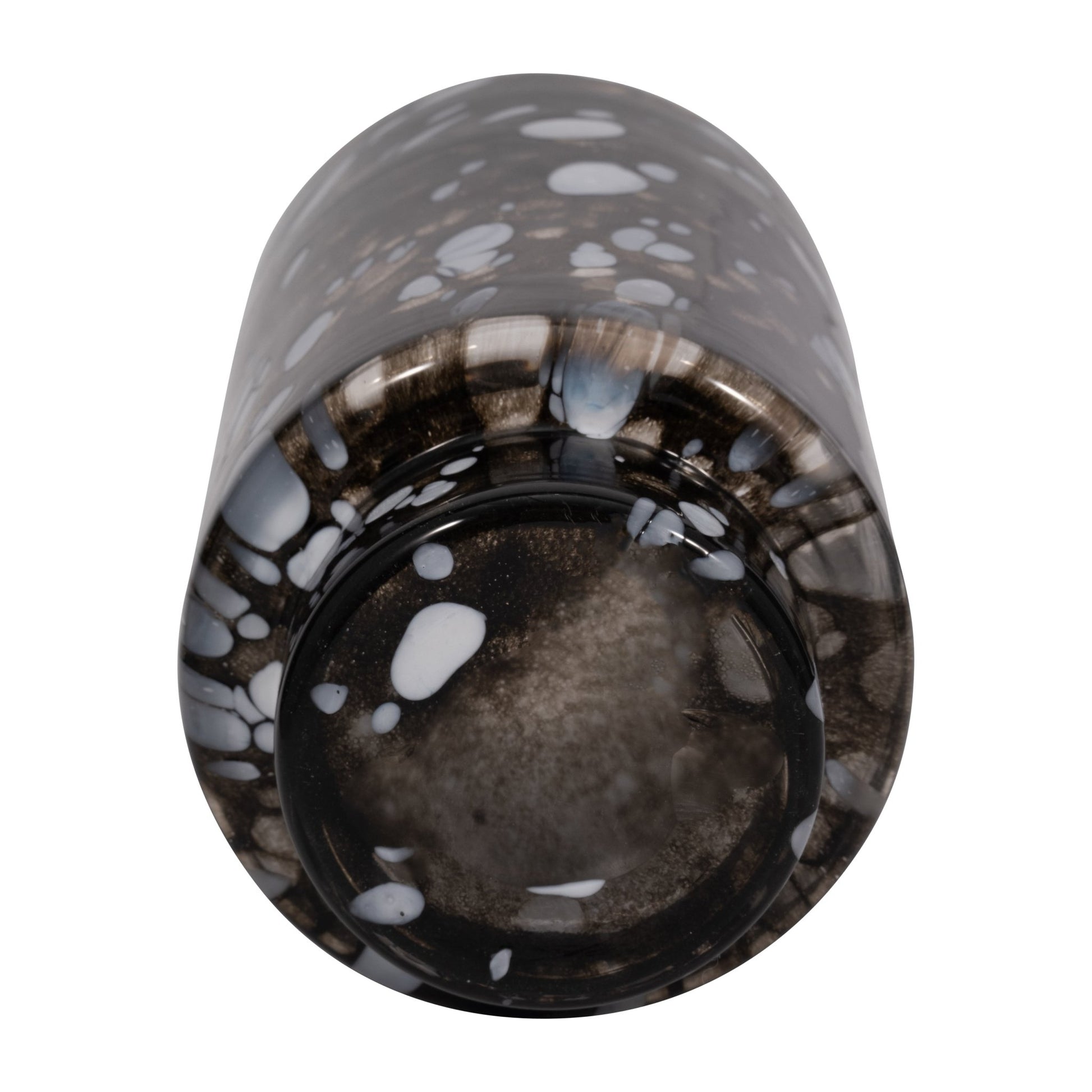 13" Hennie Large Black & White Glass Vase Vases and Jars| Sagebrook Home