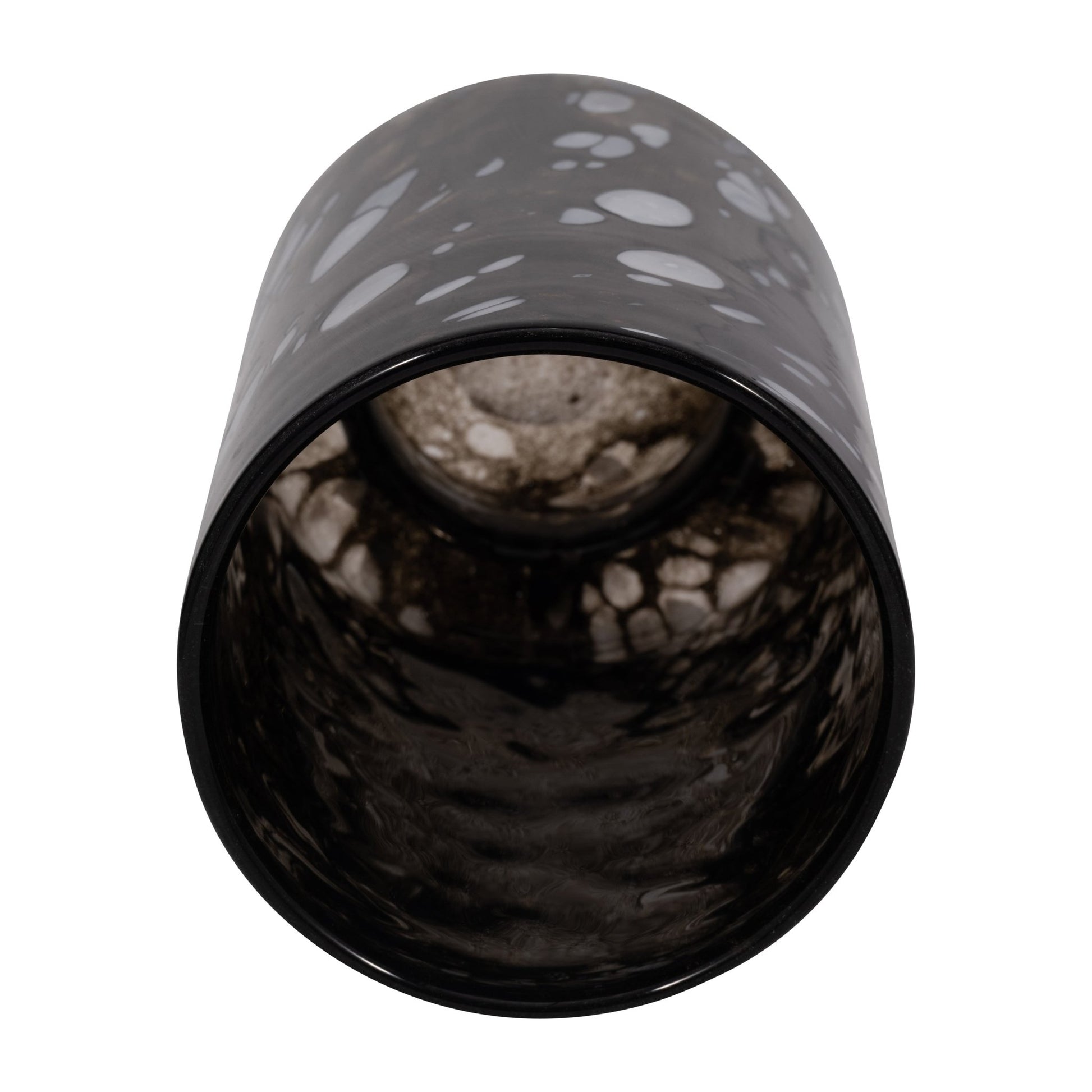 13" Hennie Large Black & White Glass Vase Vases and Jars| Sagebrook Home