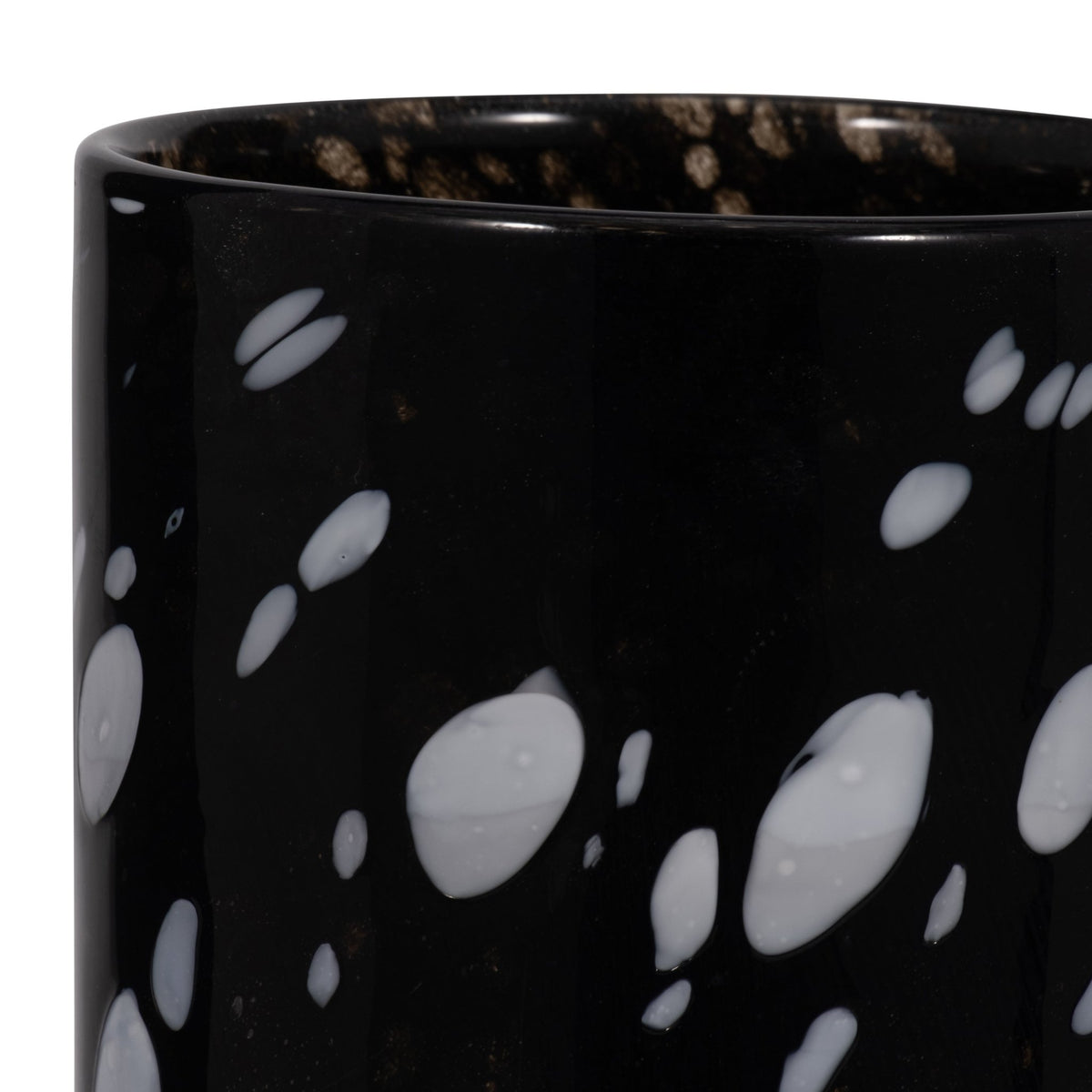 13" Hennie Large Black & White Glass Vase Vases and Jars| Sagebrook Home