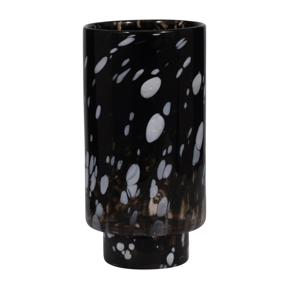 13" Hennie Large Black & White Glass Vase Vases and Jars| Sagebrook Home