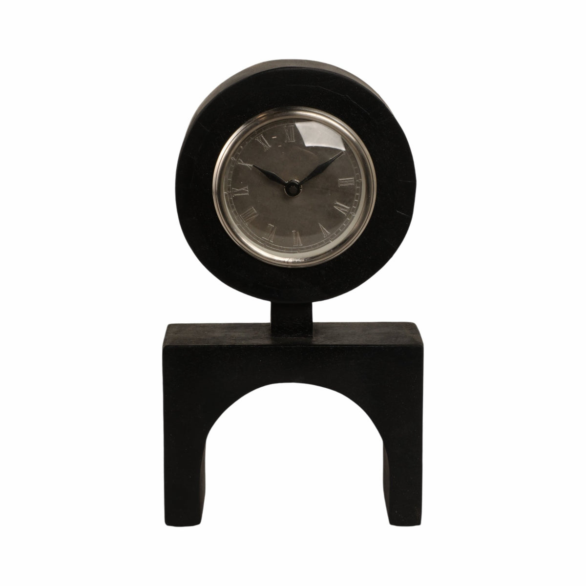 13" Lester Wood Desk Clock Table Decors| Sagebrook Home