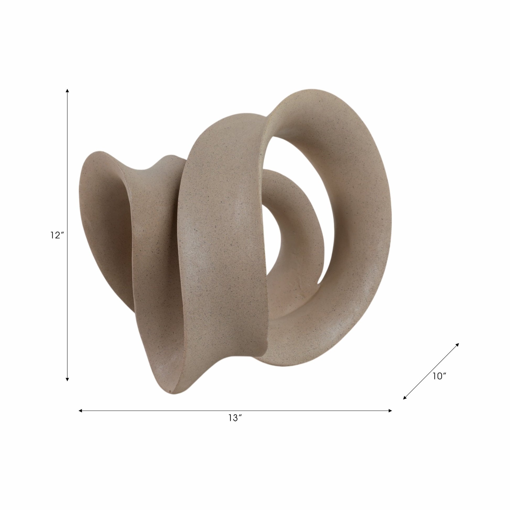 13" Menen Large Tan Loop Statuary Table Decors| Sagebrook Home