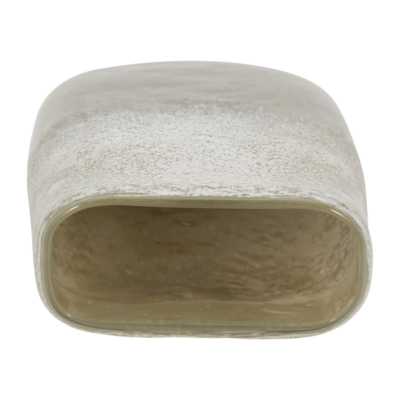 13" Mia Large Green Glass Vase - Al Rugaib Furniture