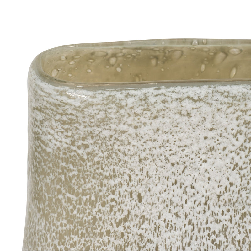 13" Mia Large Green Glass Vase - Al Rugaib Furniture