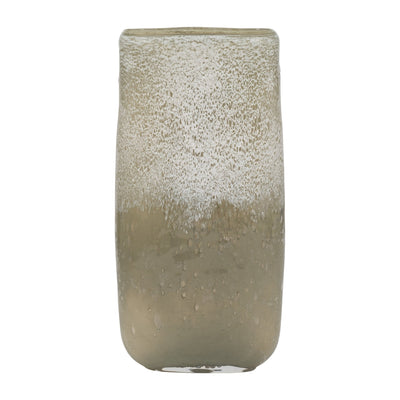 13" Mia Large Green Glass Vase - Al Rugaib Furniture