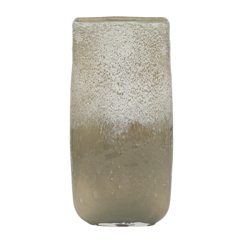 13" Mia Large Green Glass Vase - Al Rugaib Furniture