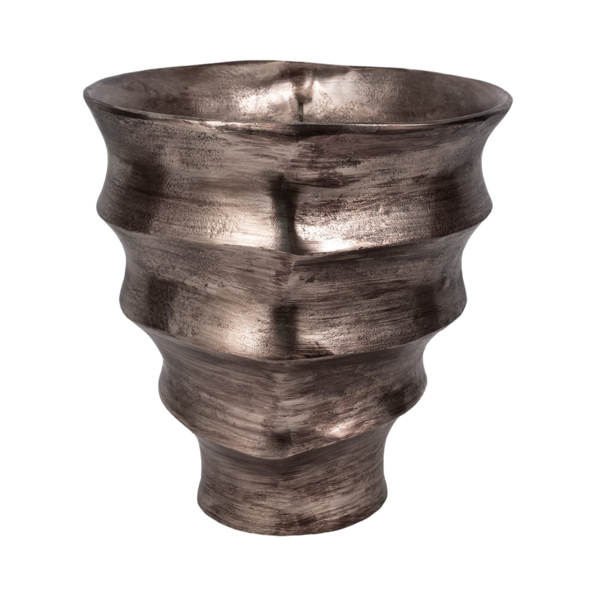13" Morine Small Silver Metal Vase Vases and Jars| Sagebrook Home