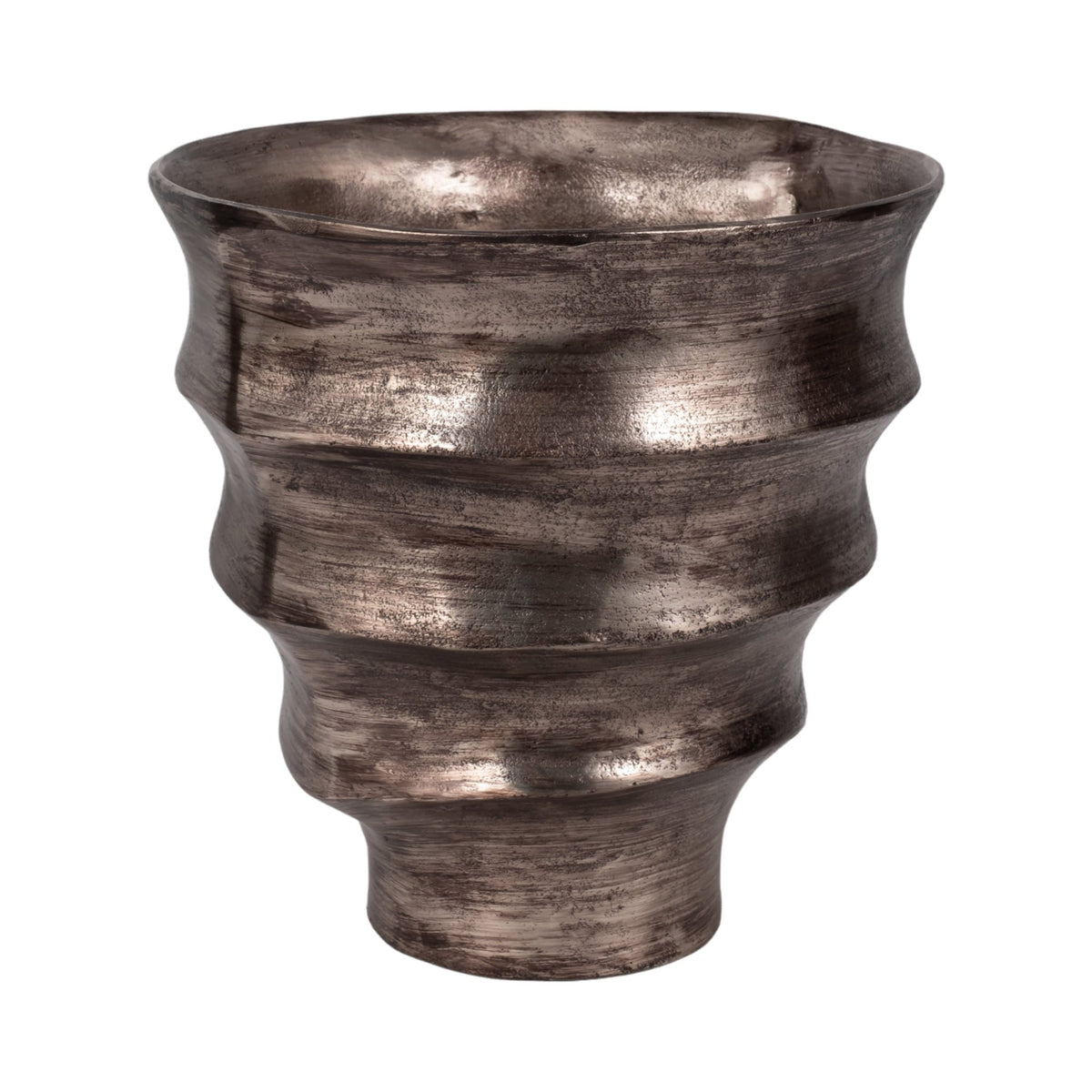 13" Morine Small Silver Metal Vase Vases and Jars| Sagebrook Home