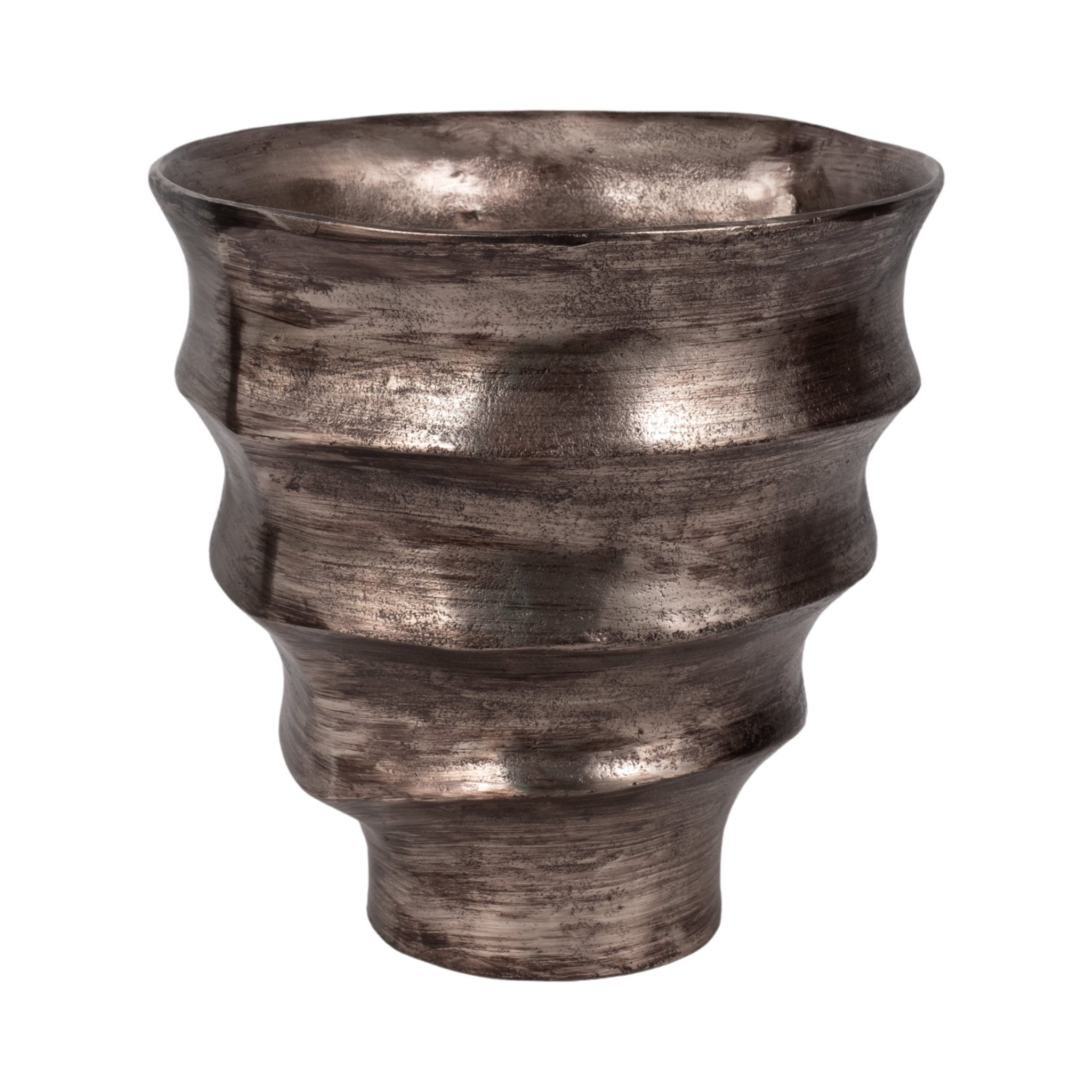 13" Morine Small Silver Metal Vase Vases and Jars| Sagebrook Home