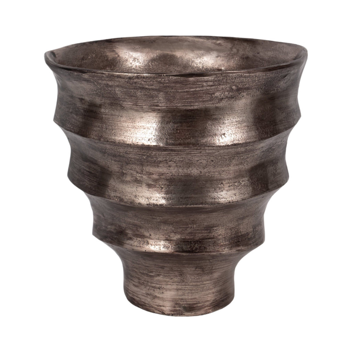 13" Morine Small Silver Metal Vase Vases and Jars| Sagebrook Home