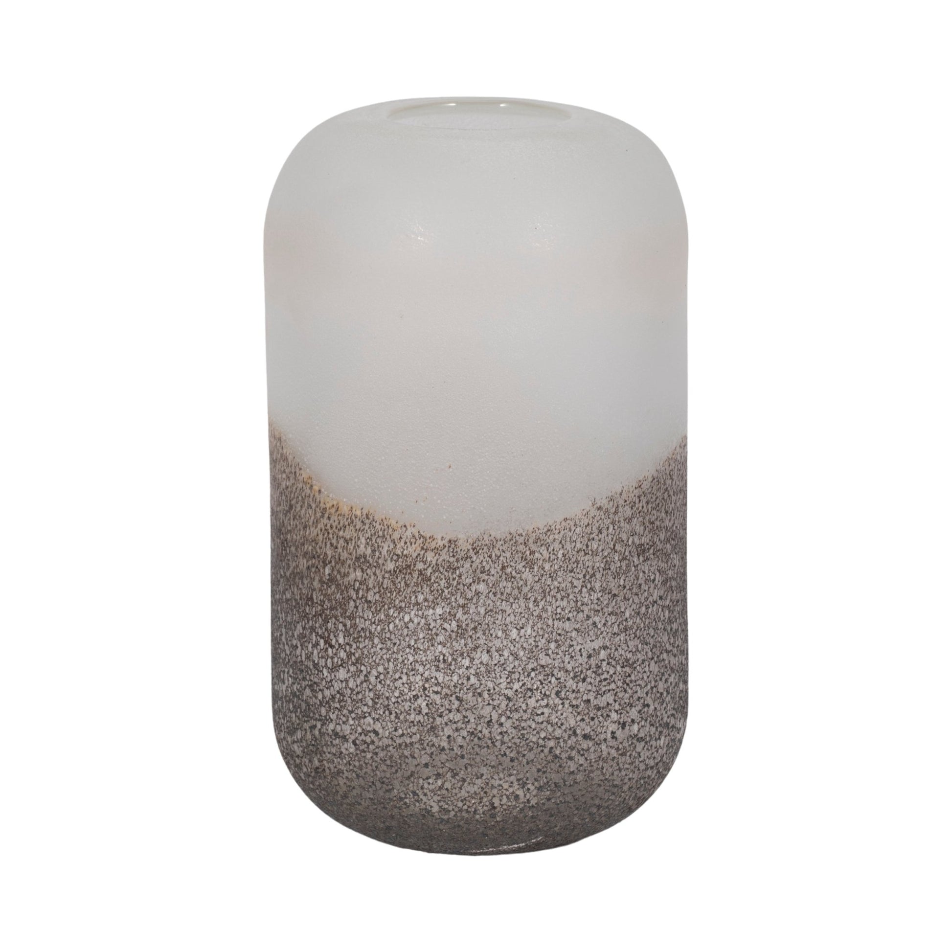 13" OMBRE CYLINDER VASE, WHITE/GREY Vases and Jars| Sagebrook Home