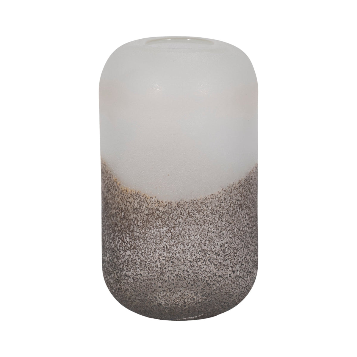 13" OMBRE CYLINDER VASE, WHITE/GREY Vases and Jars| Sagebrook Home