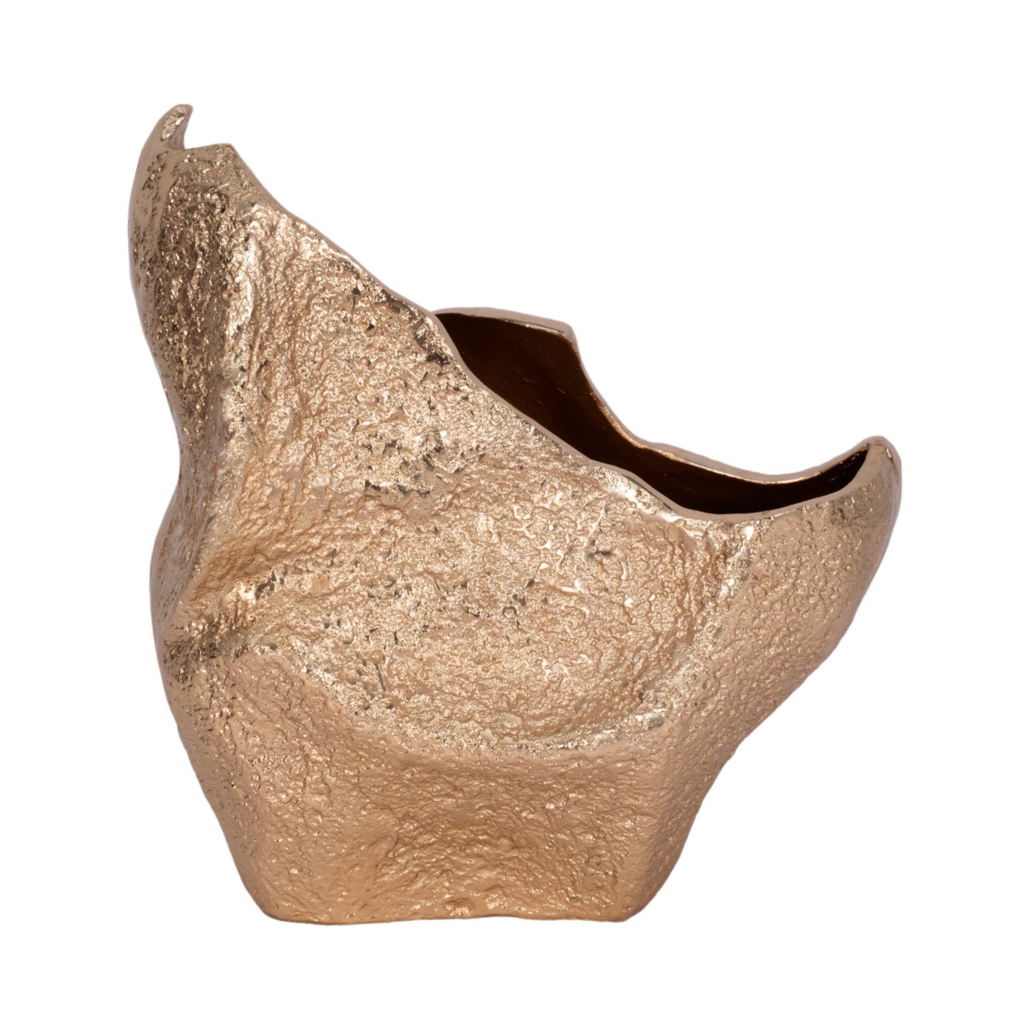 13" Organic Edge Metal Vase, Champagne Vases and Jars| Sagebrook Home