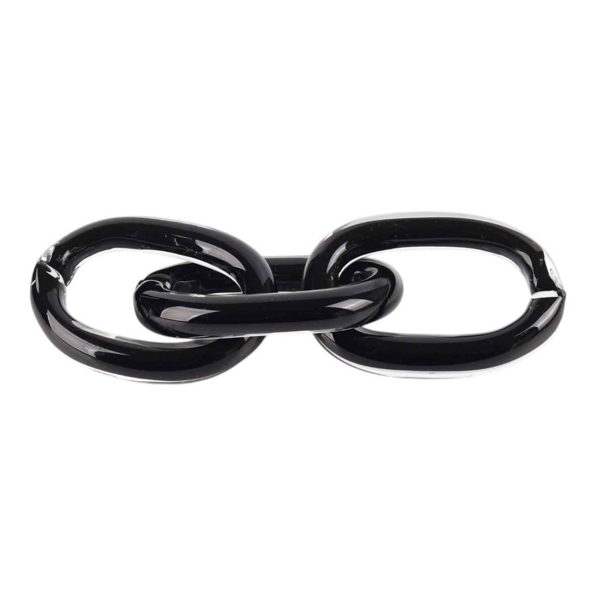 13" Remmon Black Glass Link Table Decors| Sagebrook Home