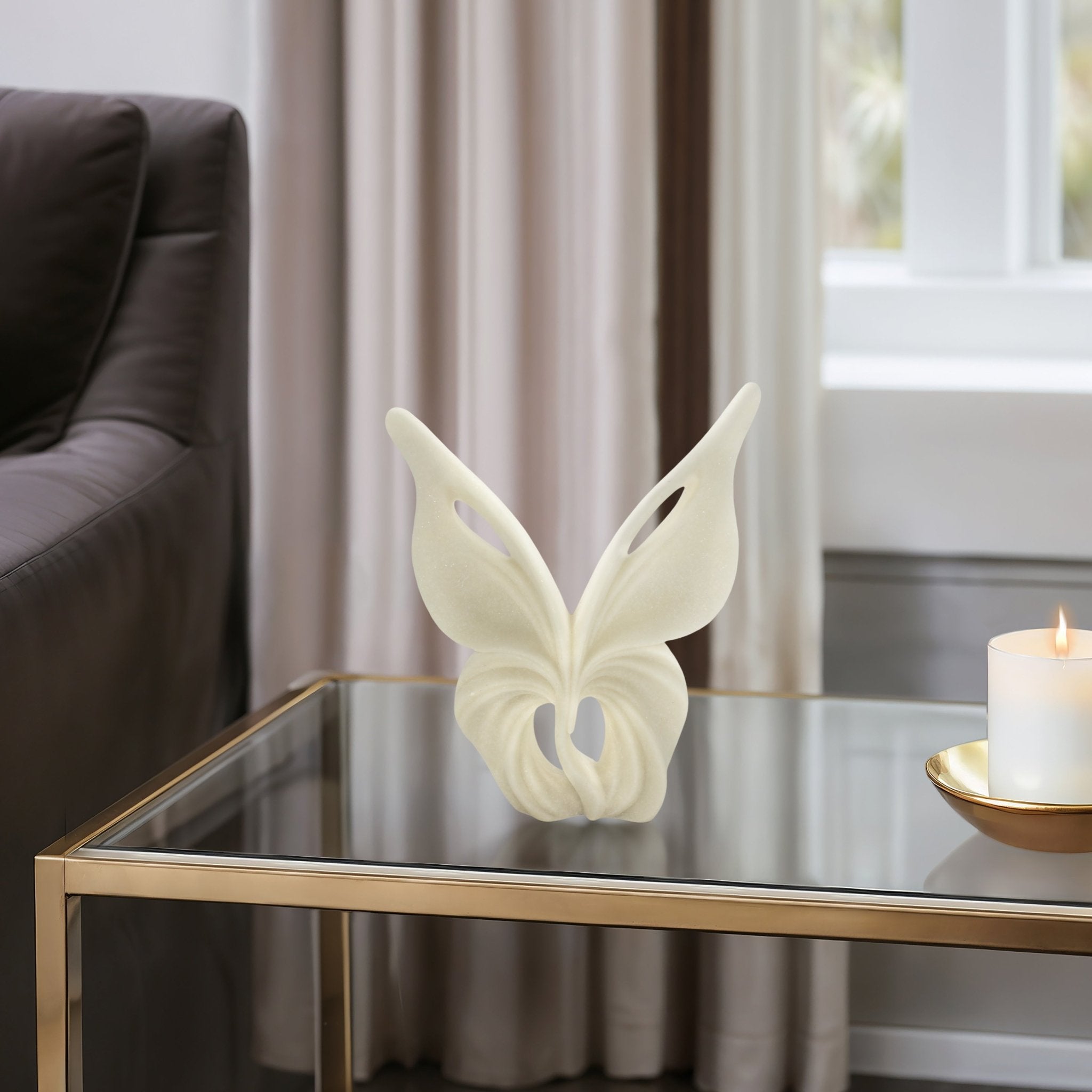 13' Renfe Small Quartz Resin Butterfly Statuary Table Decors| Sagebrook Home