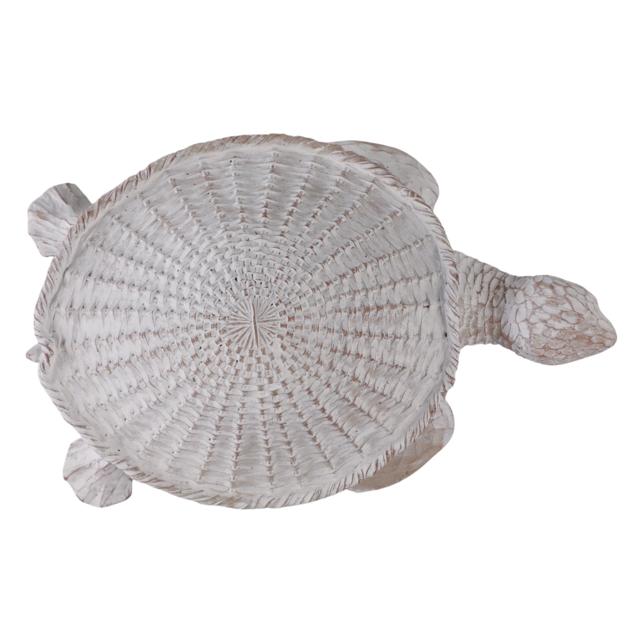 13" Sea Turtle Woven Pattern, White Table Decors| Sagebrook Home