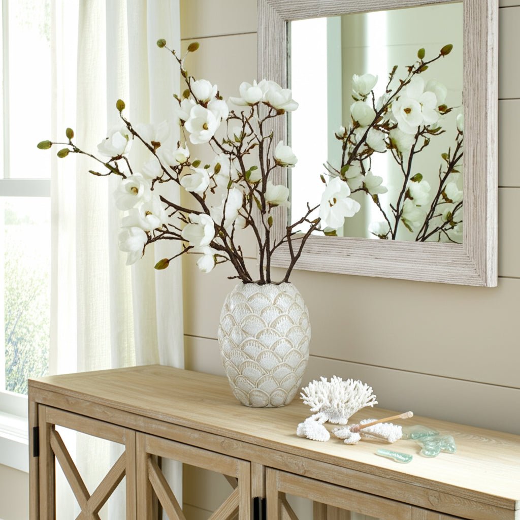 13" Seashells Vase, White Vases and Jars| Sagebrook Home