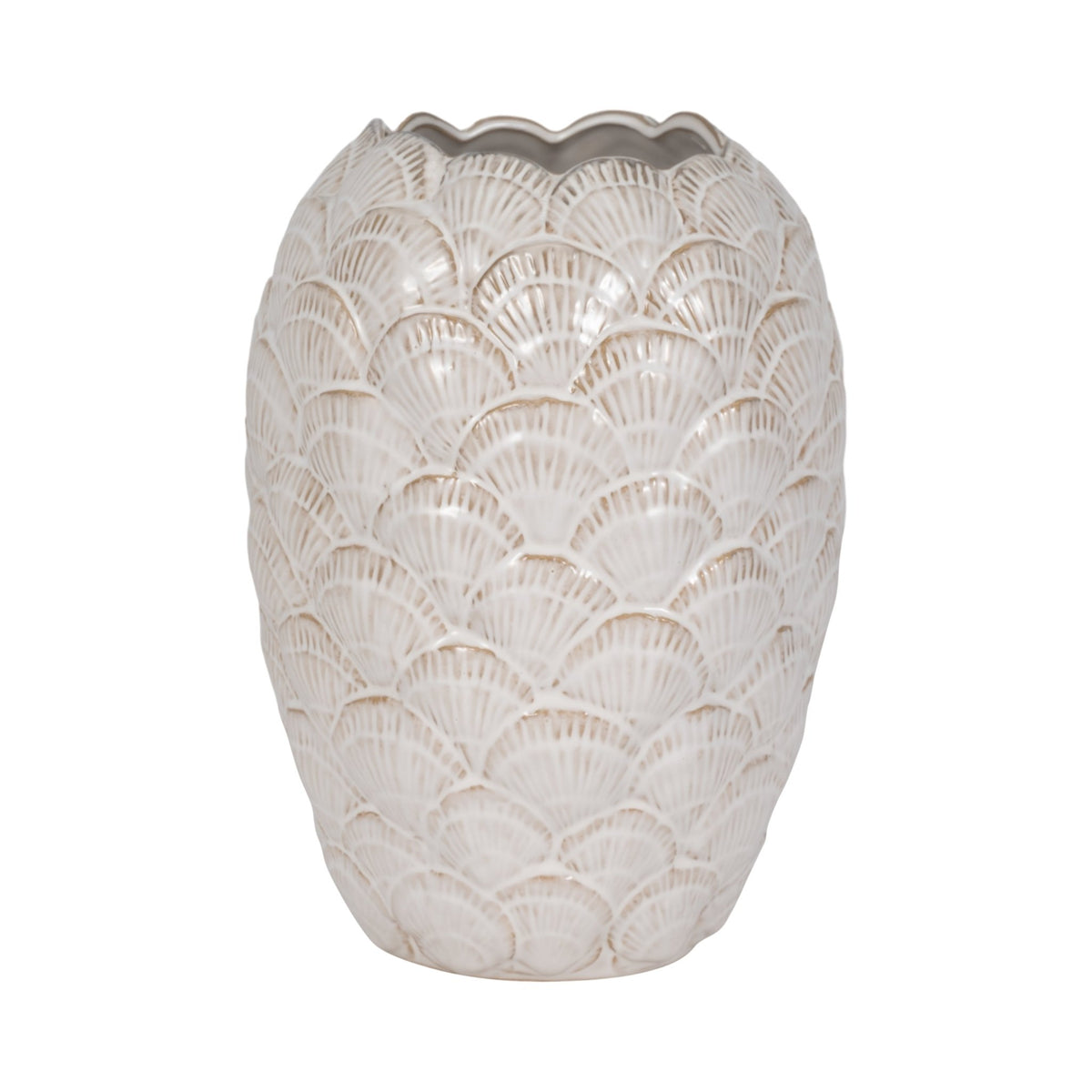 13" Seashells Vase, White Vases and Jars| Sagebrook Home