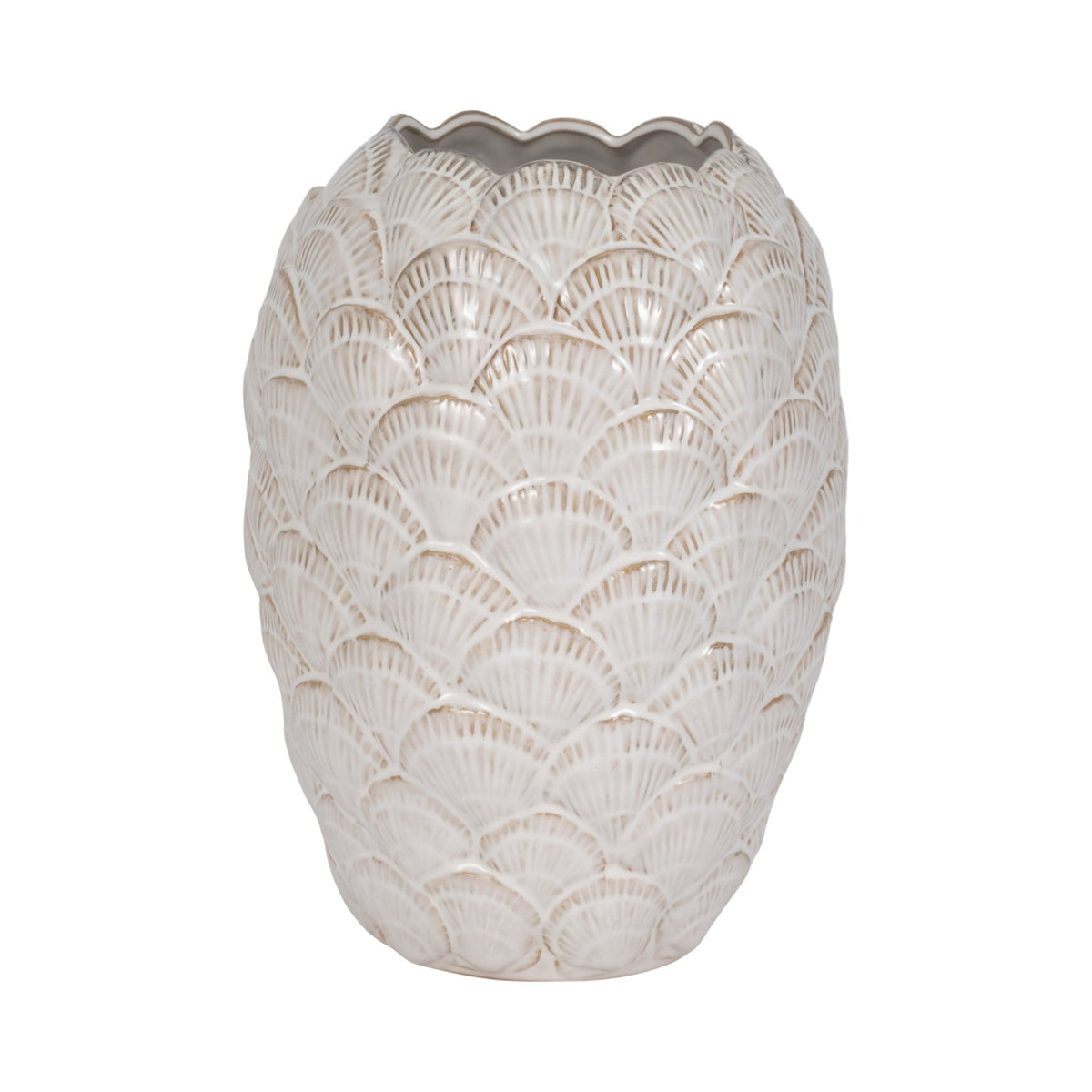 13" Seashells Vase, White Vases and Jars| Sagebrook Home