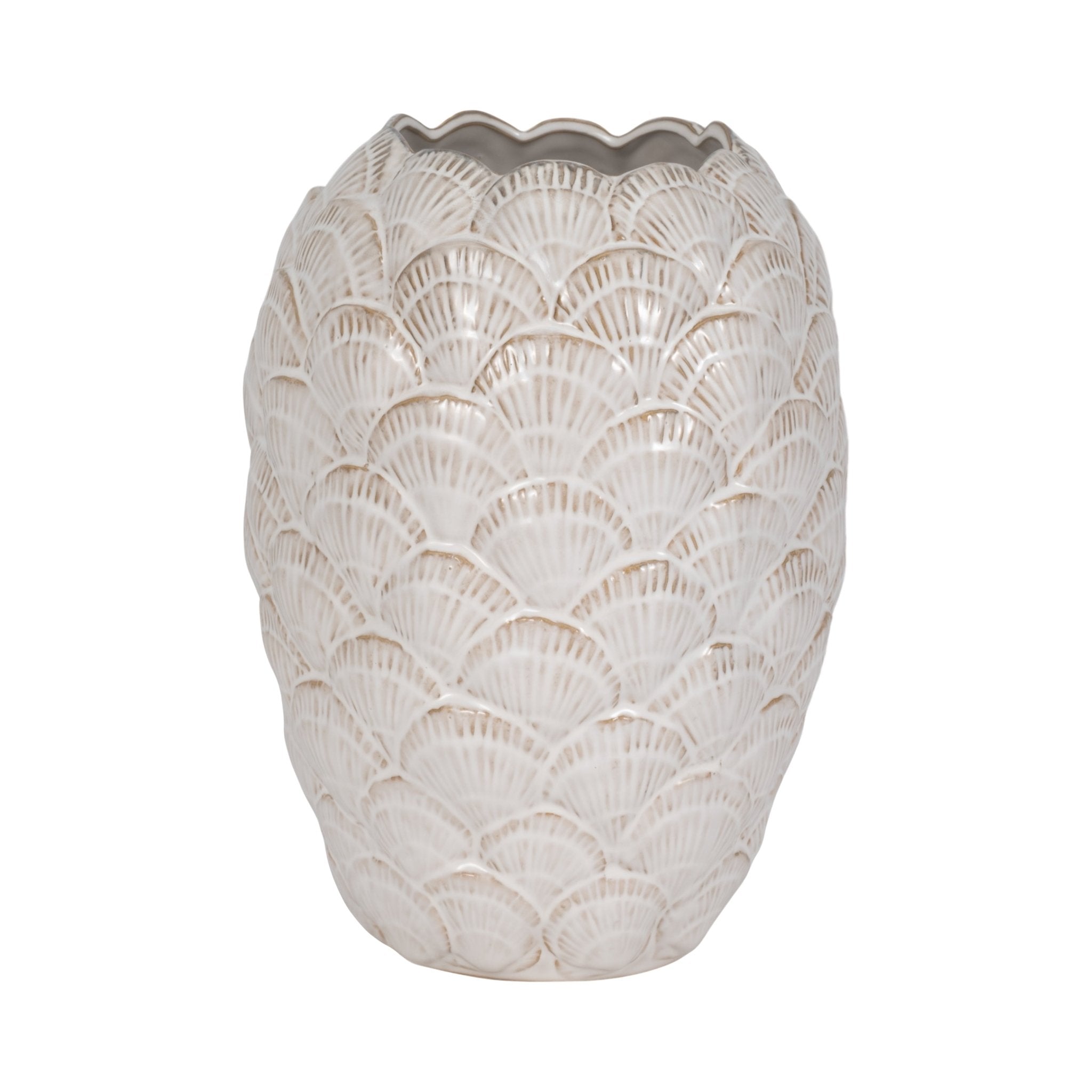 13" Seashells Vase, White Vases and Jars| Sagebrook Home