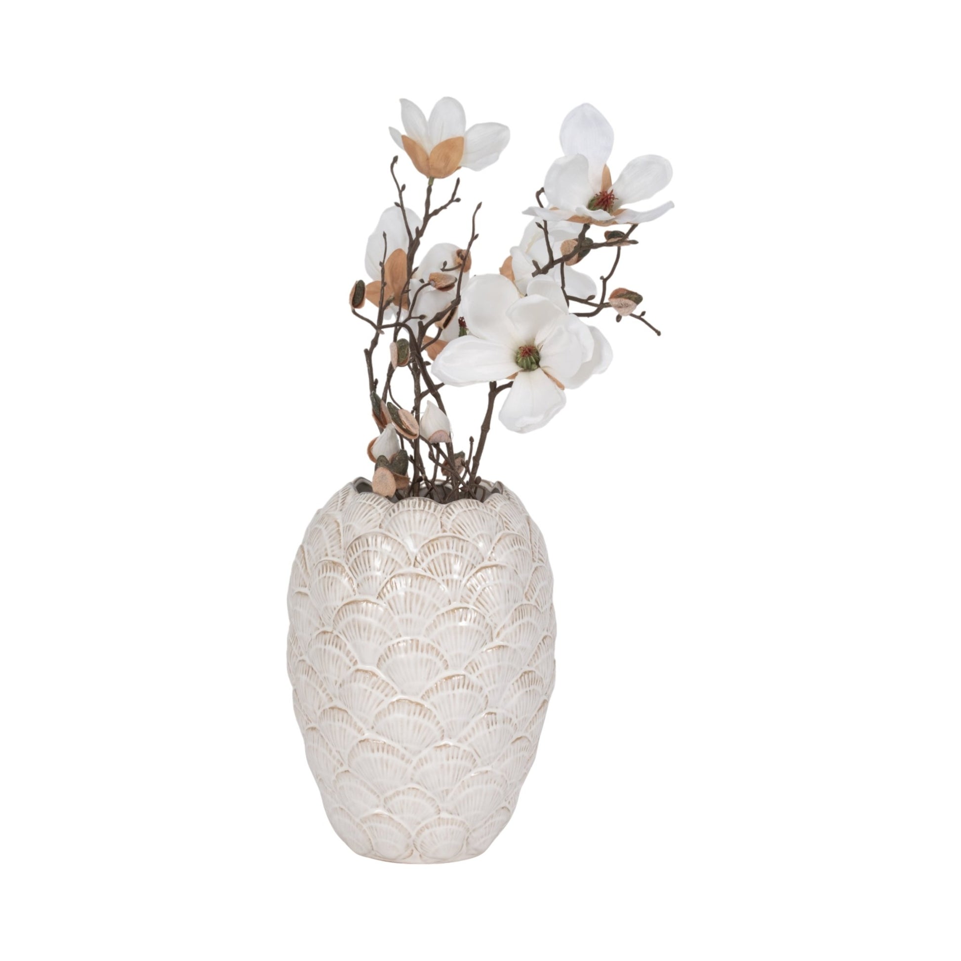 13" Seashells Vase, White Vases and Jars| Sagebrook Home