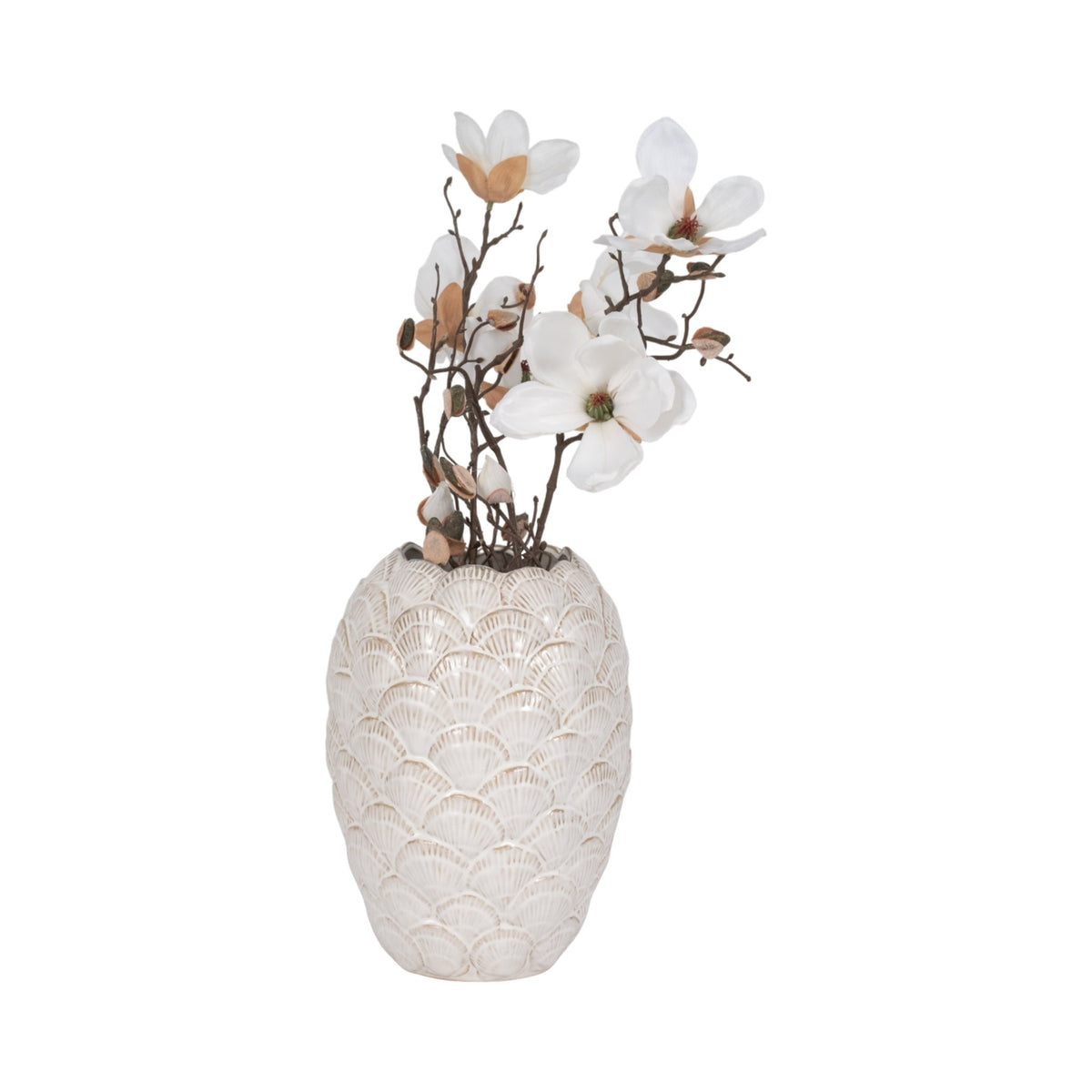 13" Seashells Vase, White Vases and Jars| Sagebrook Home