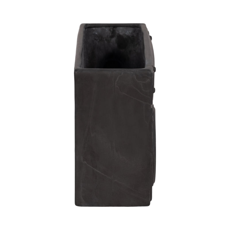 13" Stereo Planter, Grey - Al Rugaib Furniture