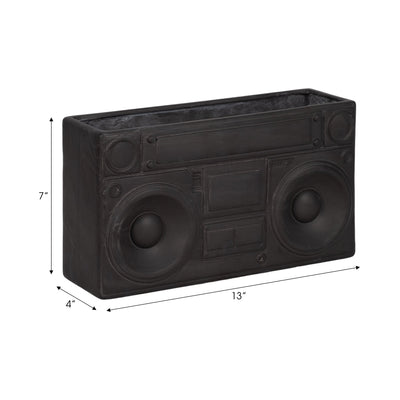 13" Stereo Planter, Grey - Al Rugaib Furniture