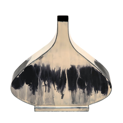 13"H METAL VASE, WHITE - Al Rugaib Furniture