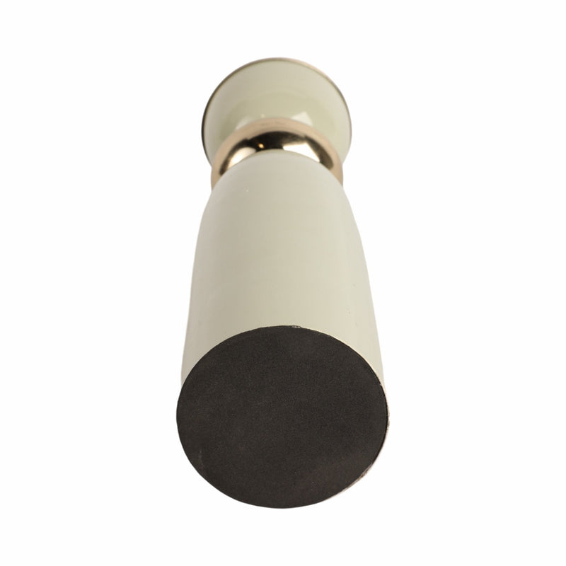 13x4" Curvy Taper & Pillar Holder, Sage/gold - Al Rugaib Furniture