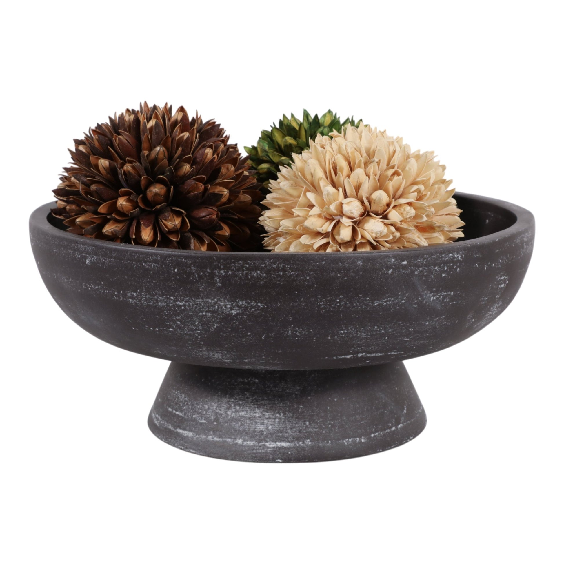 13x5" Terracotta Bowl On Pedestal, Brown Bowl| Sagebrook Home