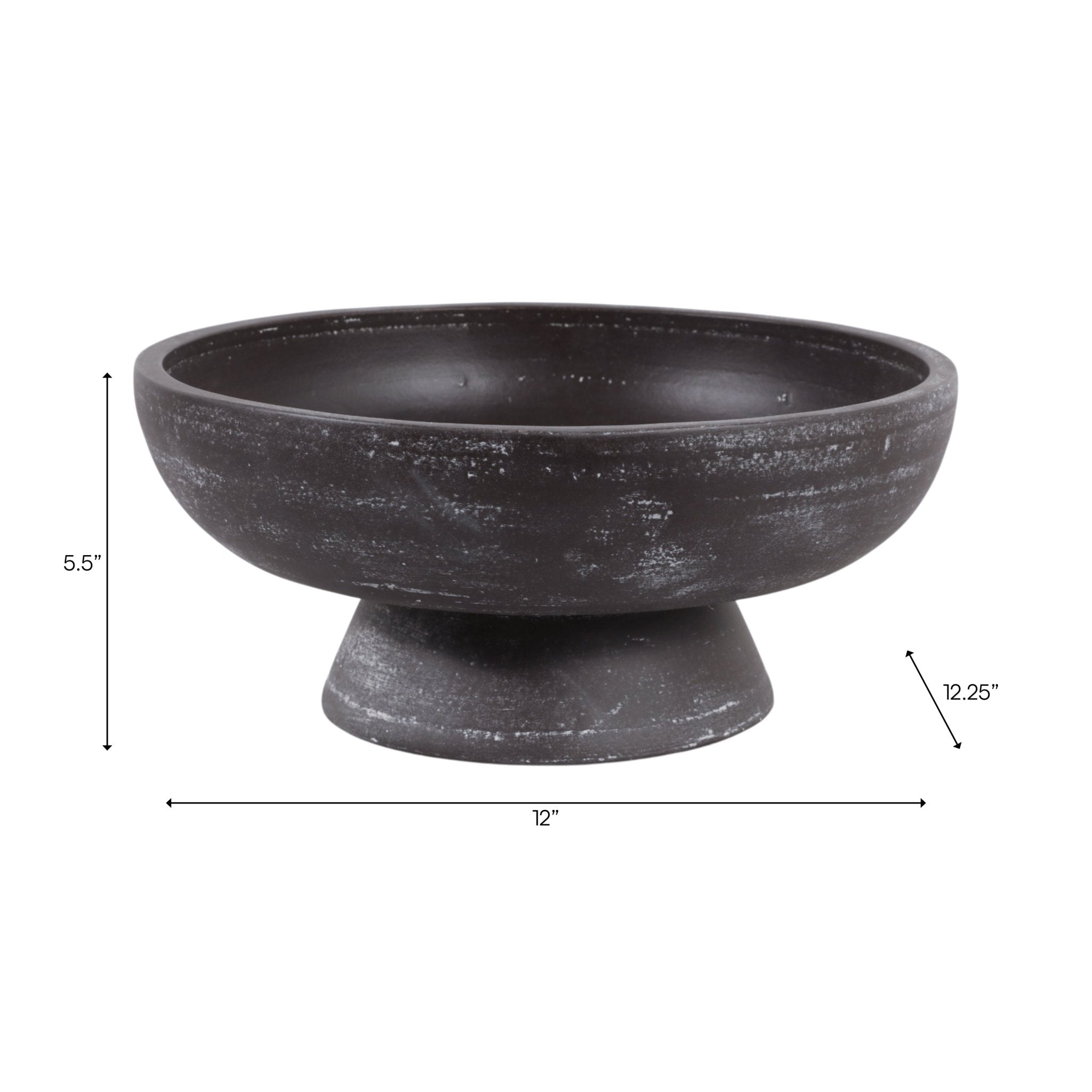 13x5" Terracotta Bowl On Pedestal, Brown Bowl| Sagebrook Home