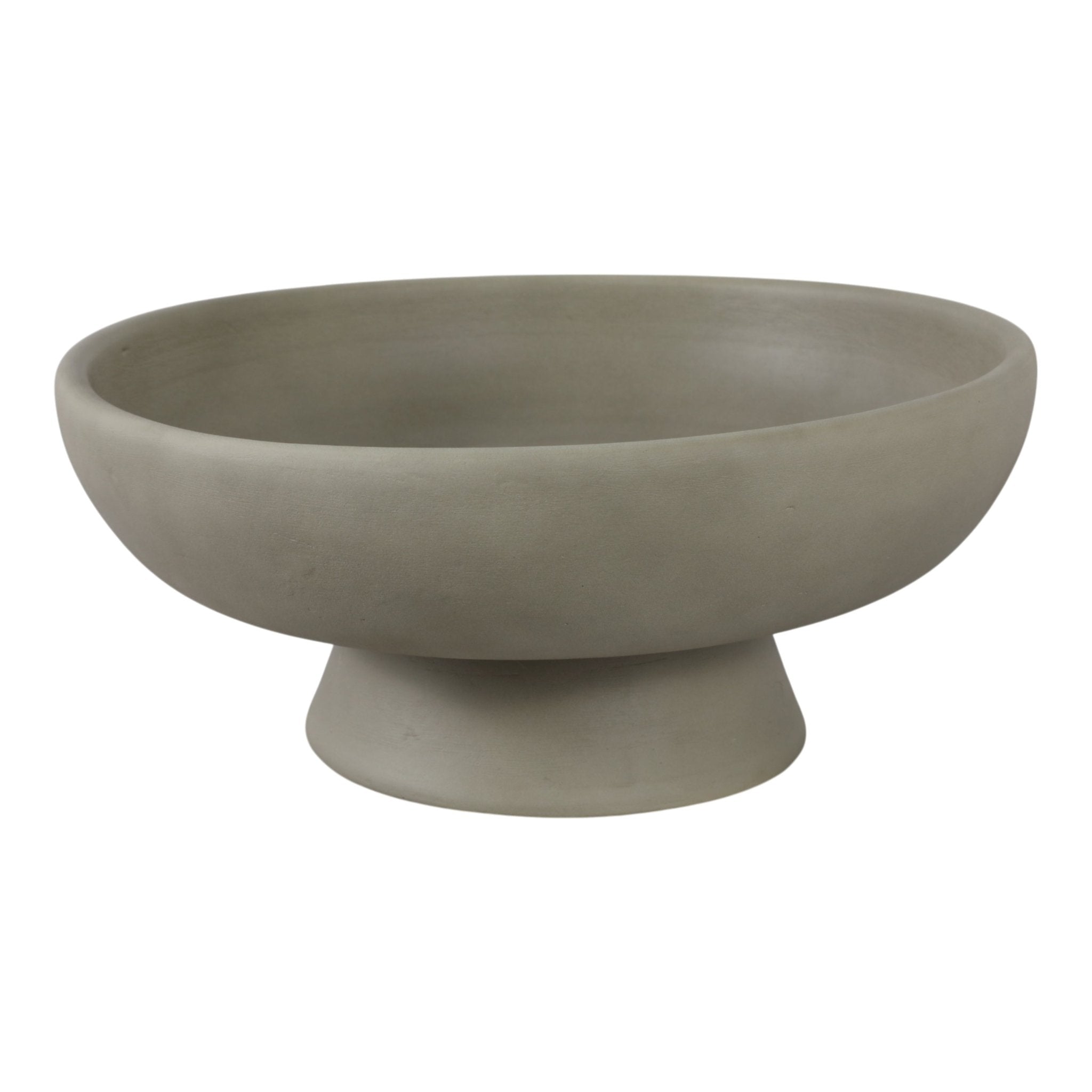 13x5" Terracotta Bowl On Pedestal, Sage Green Bowl| Sagebrook Home