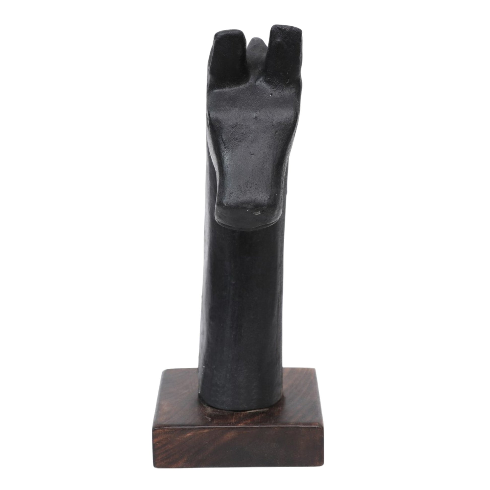 13x8" Paper Mache Horse Bust, Black/brown Table Decors| Sagebrook Home
